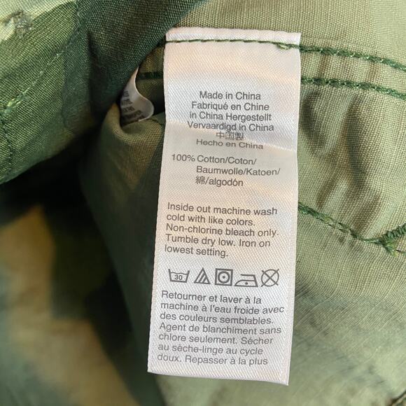 J. Crew Camouflage Garment Dyed Lightweight Shacket In Green Size Small - Picture 6 of 14